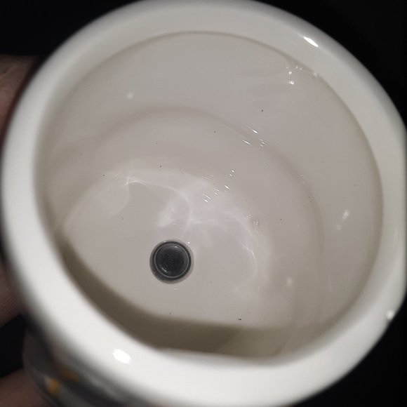 Kitty Cat Planter with Bamboo Saucer NWOT - Picture 3 of 5